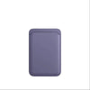 A purple premium leather wallet case with MagSafe compatibility.