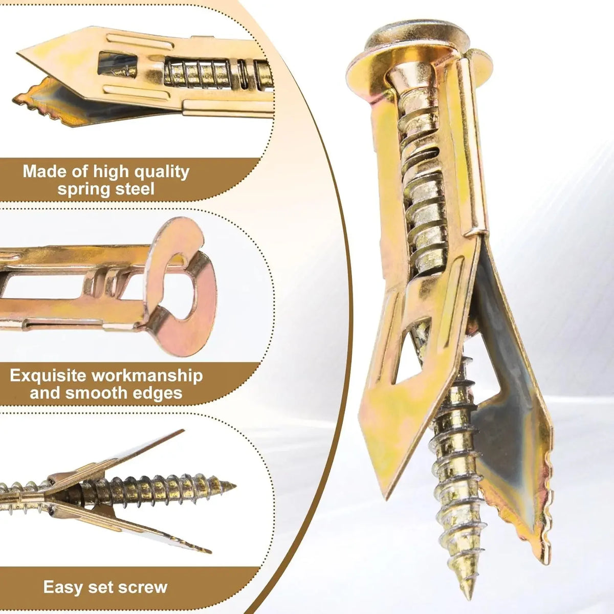 Self-Drilling Drywall Anchors Kit (25-Piece) — No Pre-Drill Needed