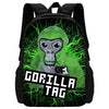 Cartoon Gorilla Kids School Backpack Set with Lunch Bag and Pencil Case