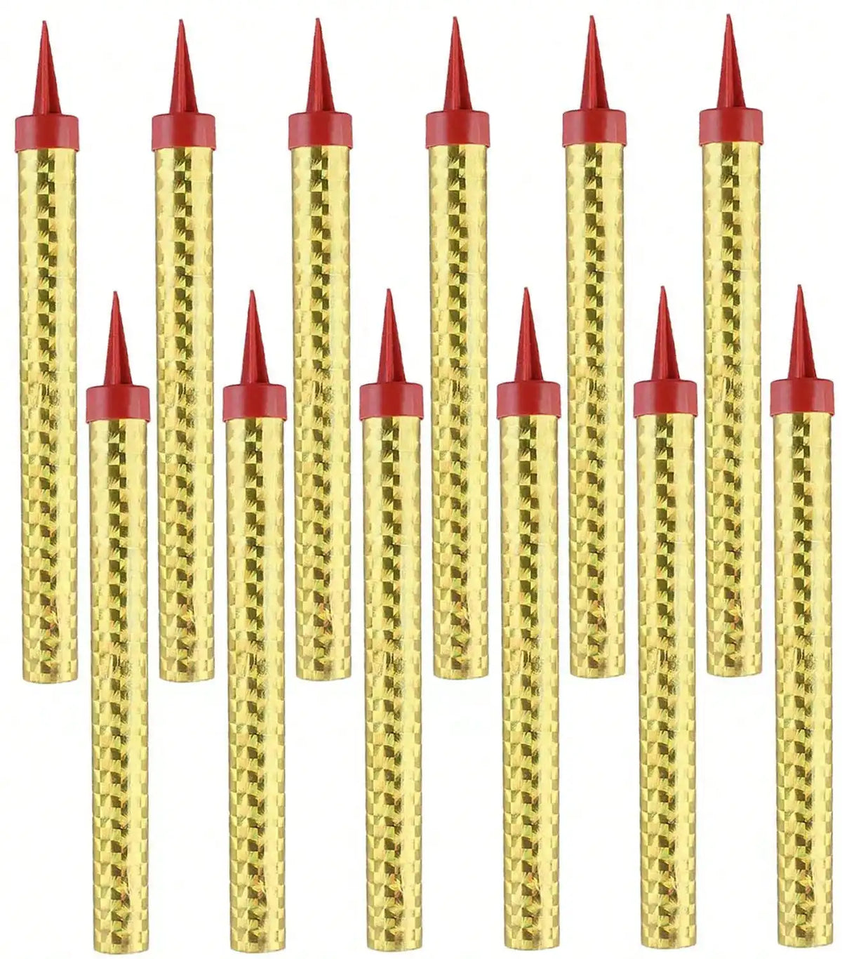 Elegant Gold Metallic Birthday Candles (Set of 6 or 12)