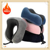 Memory Foam Travel Neck Pillow with Built-in Massage