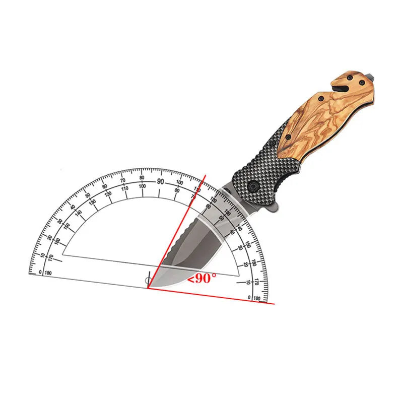 Cuchillo Plegable de Bolsillo de Acero Inoxidable Compacto