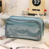 Transparent Double-Sided Pencil Case with Capybara Design