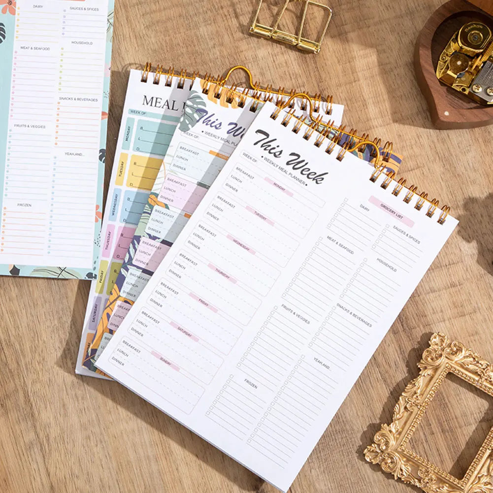 Weekly Meal Planner with Shopping List - 52 Tear-Off Sheets