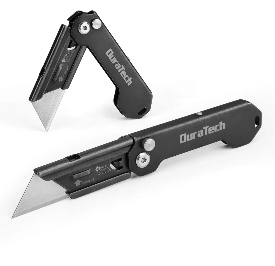 Folding Utility Knife 3-Pack with Quick-Change Blades and Belt Clip