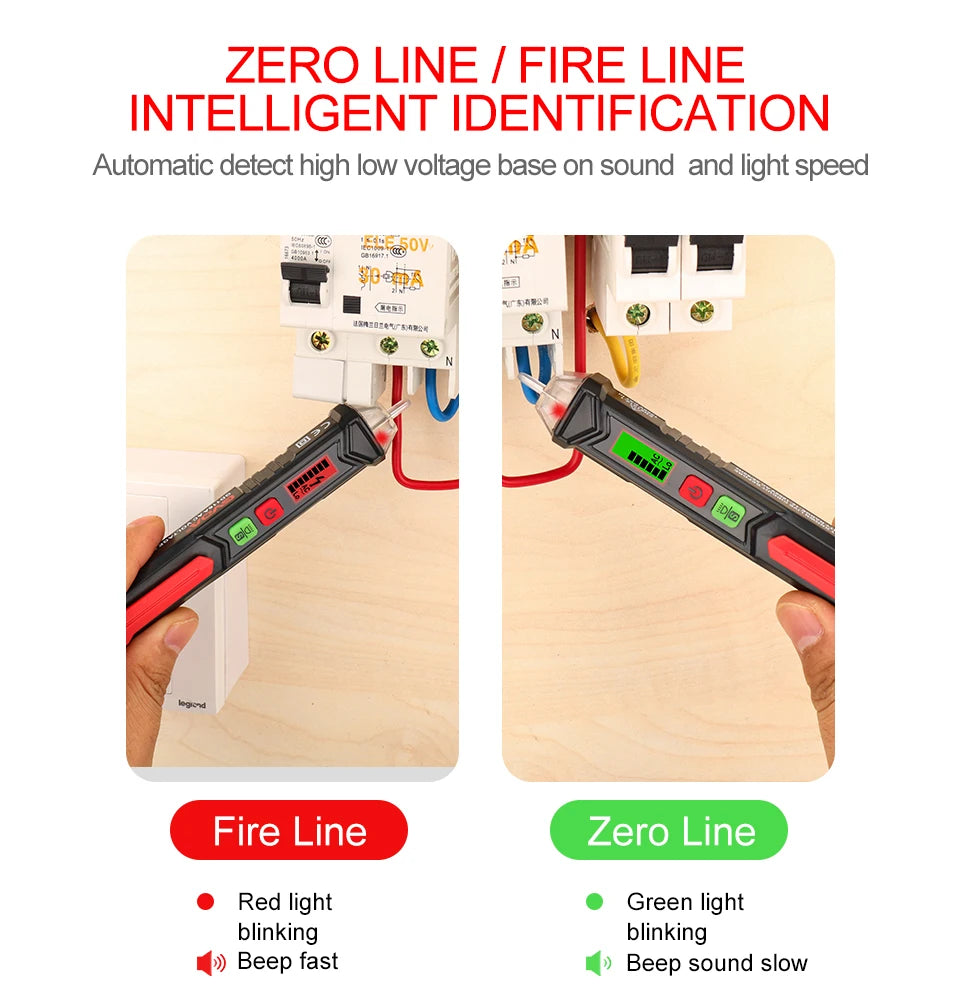 Non-Contact Voltage Tester Pen (12–1000V AC)