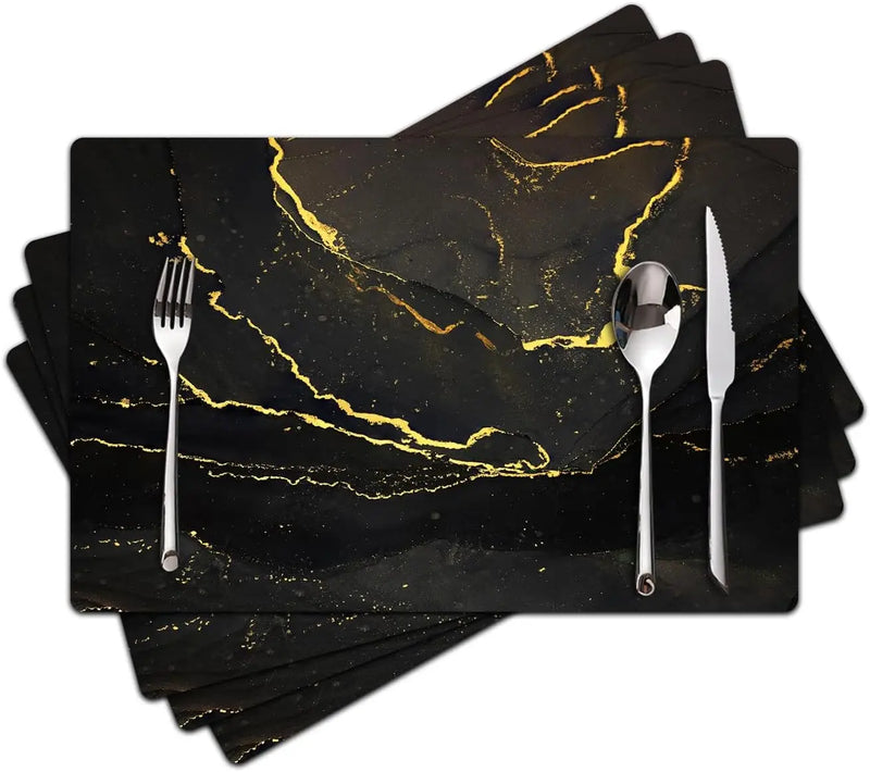 Floral Linen Placemats for Dining Table