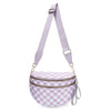 Women's Checkered Fanny Pack with Adjustable Crossbody Strap