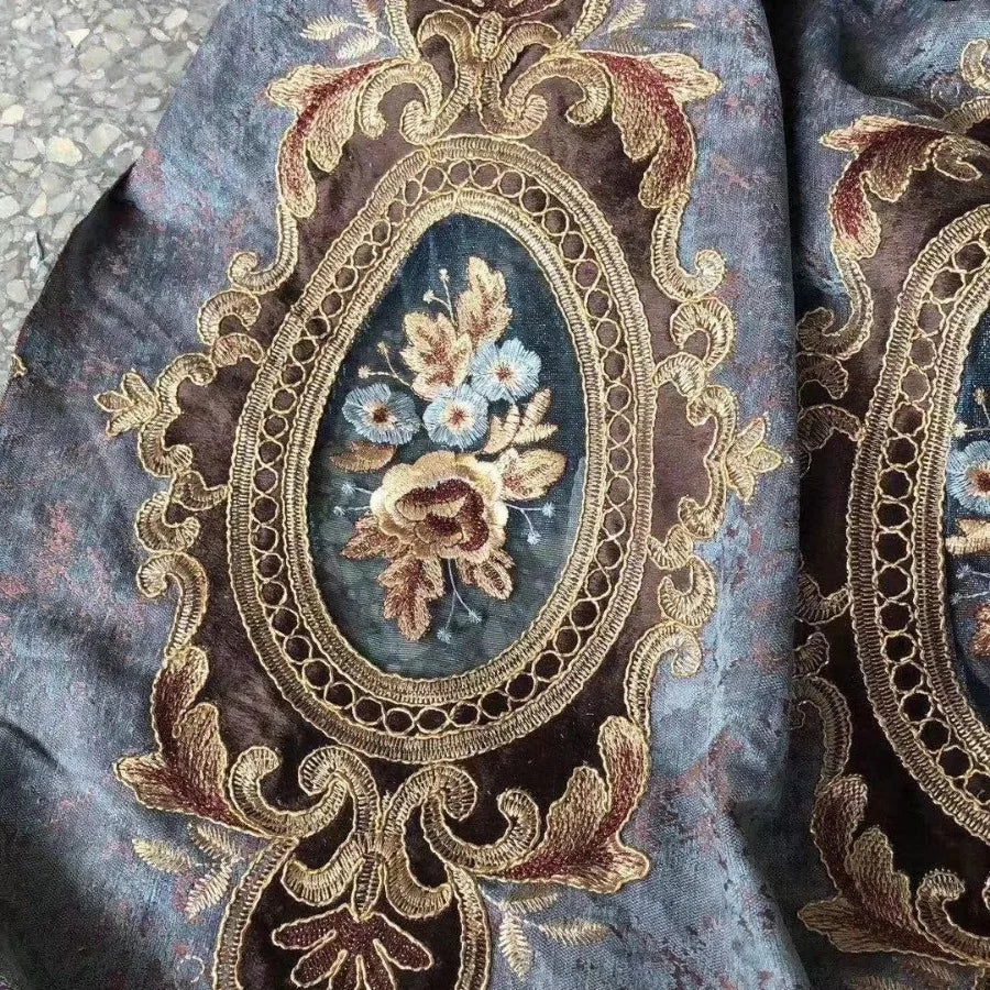 Rideaux à Broderie Florale Élégants