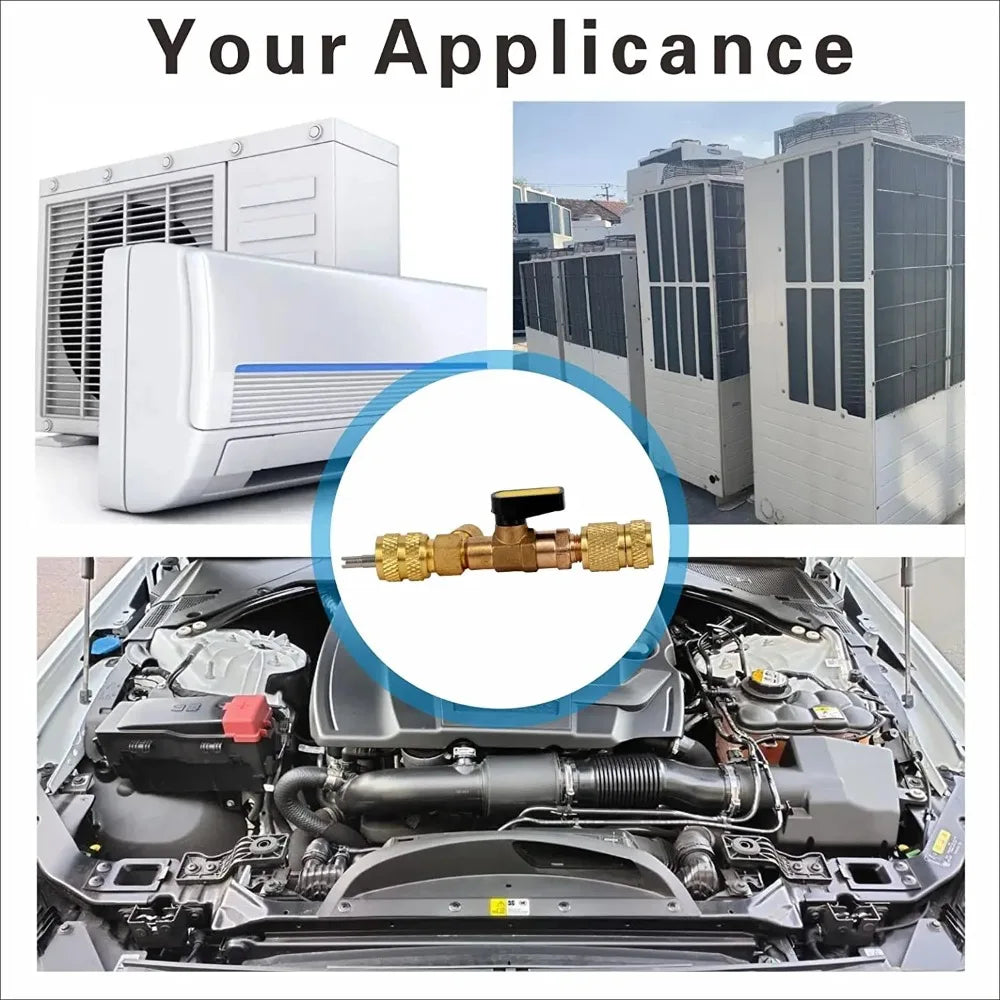 Dual-Size Refrigerant Valve Core Remover & Installer Kit with 10 Spare Cores