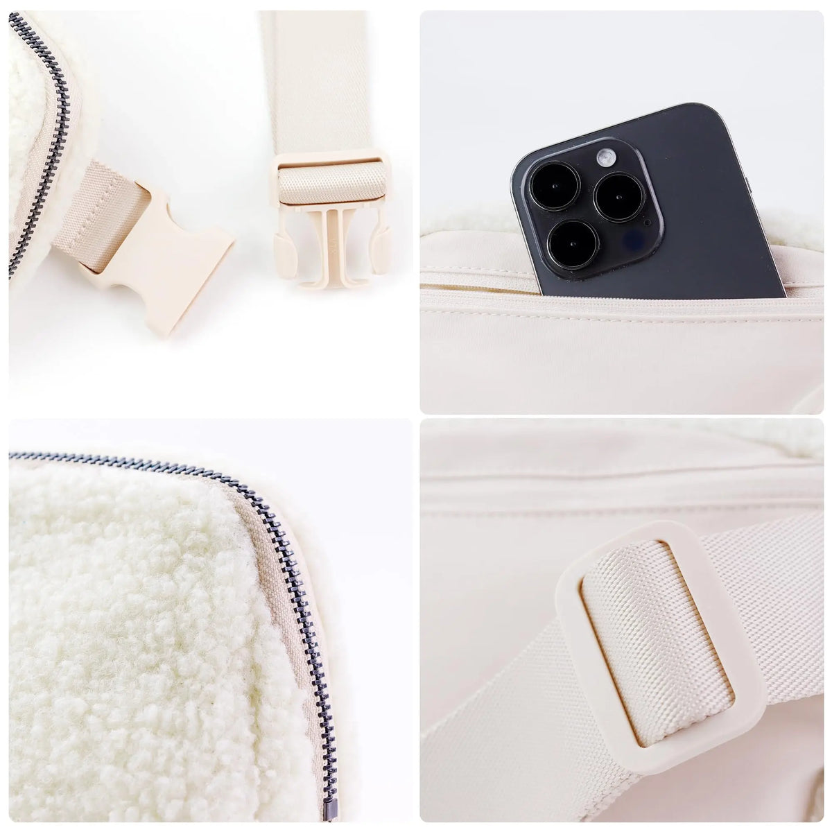 Cozy Fleece Crossbody Belt Bag