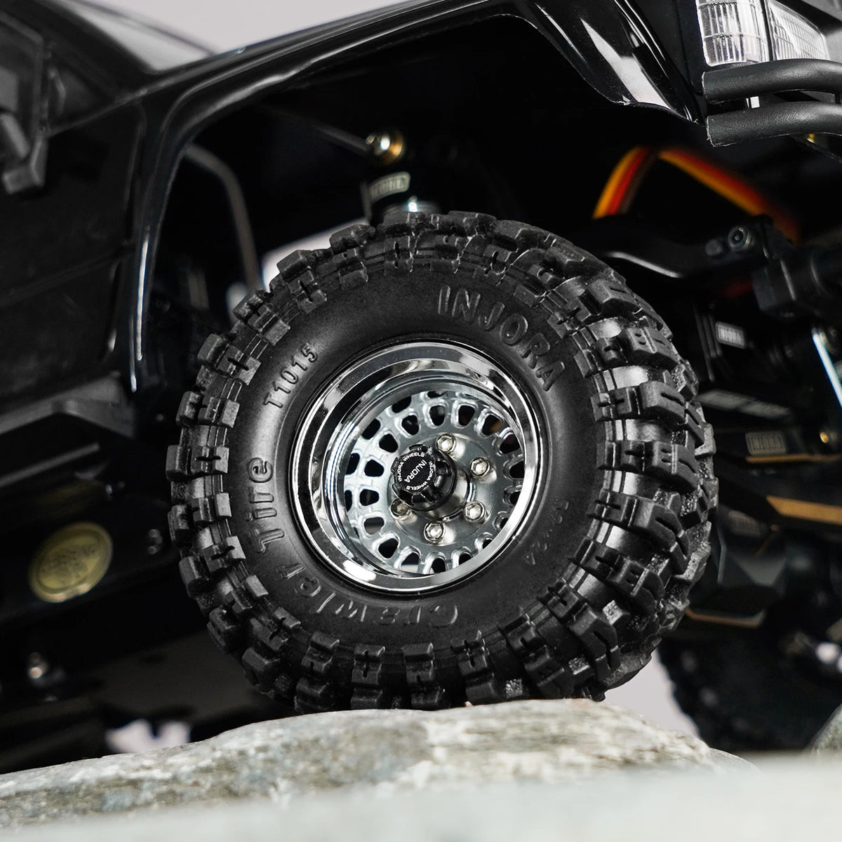 INJORA 1.0" Modular Beadlock Wheels for 1/18 1/24 RC Crawlers - Brass & Aluminum