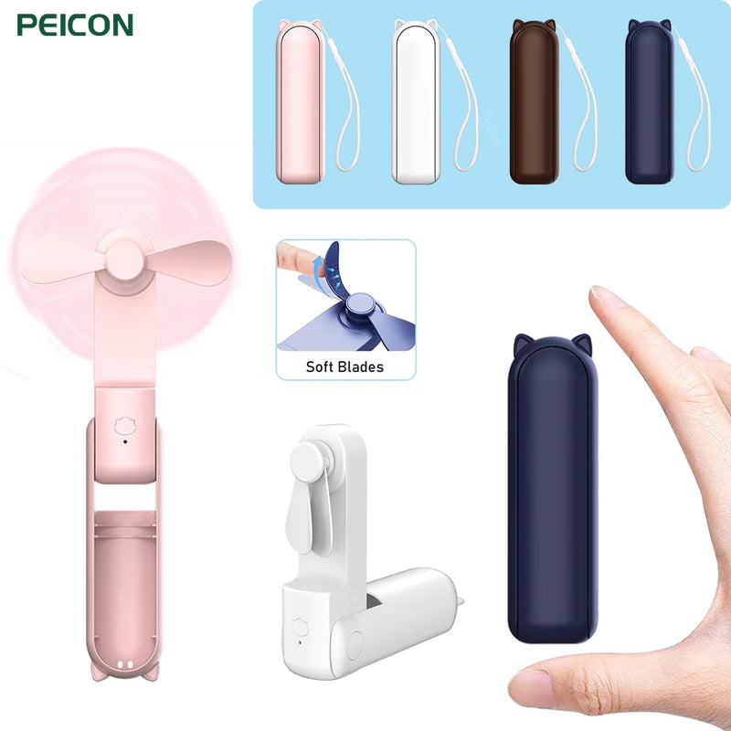 Mini Foldable USB Rechargeable Handheld Fan