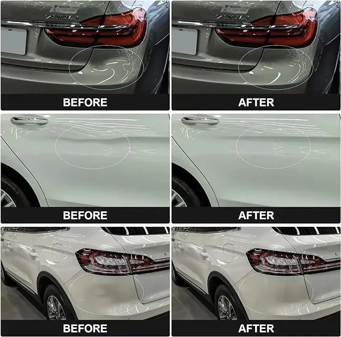 Paintless Dent Repair Kit with T-Bar Puller and 18 Pulling Tabs