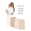 Soft Muslin Gauze Burp Cloths with Ruffle Trim (4-Pack)