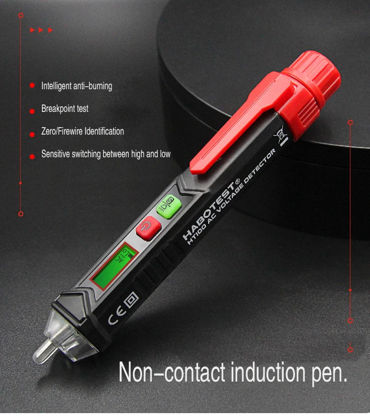 Non-Contact AC Voltage Detector with LCD Display