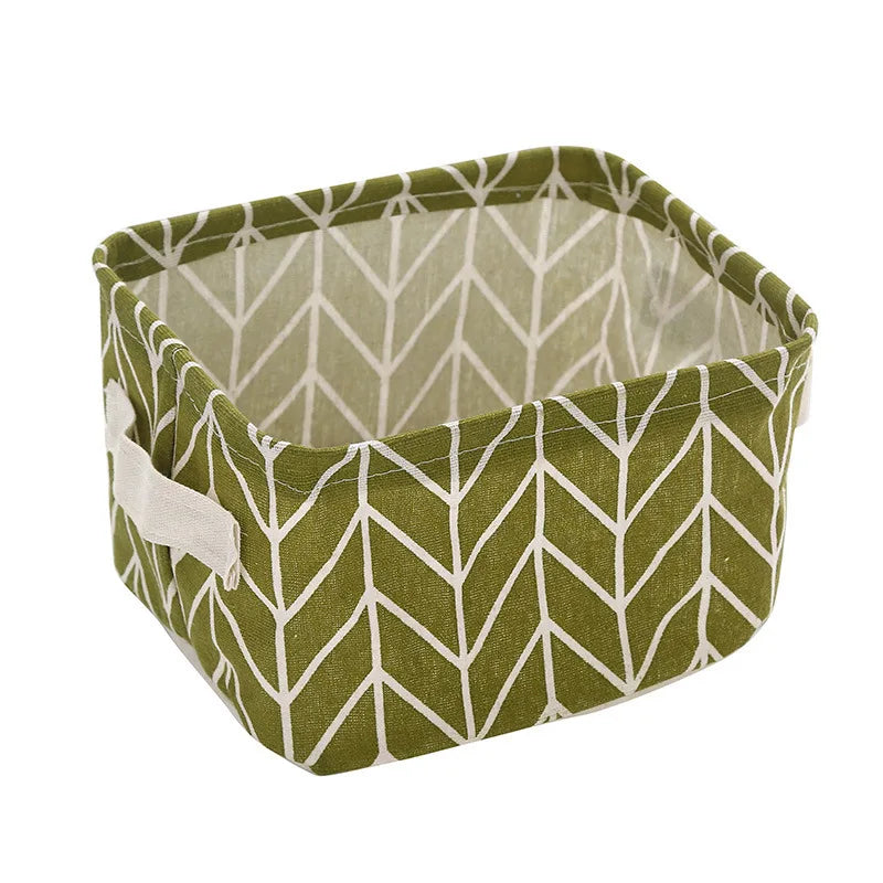 Foldable Canvas Storage Basket with Handles