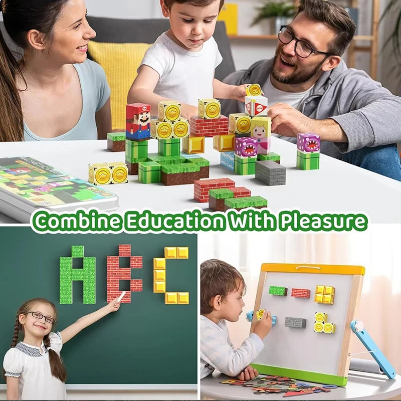 Mini Magnetic Building Blocks with Portable Storage Box