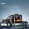 A detailed 1:24 scale diecast model of an American heavy truck Peterbilt 389 alloy truck with chrome accents.
