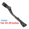 Black three-hole thickened universal aluminum alloy bicycle kickstand for 24-29 inches