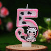 Cow Print Number Candles with Glitter Finish