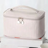 Portable Solid Color Makeup Organizer Bag