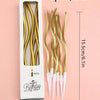 Elegant Gold Metallic Birthday Candles (Set of 6 or 12)