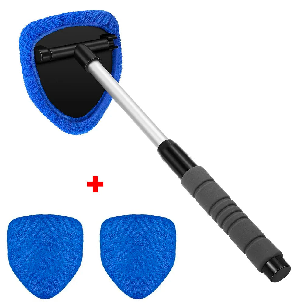Telescopic Car Windshield Cleaner with Microfiber Pads