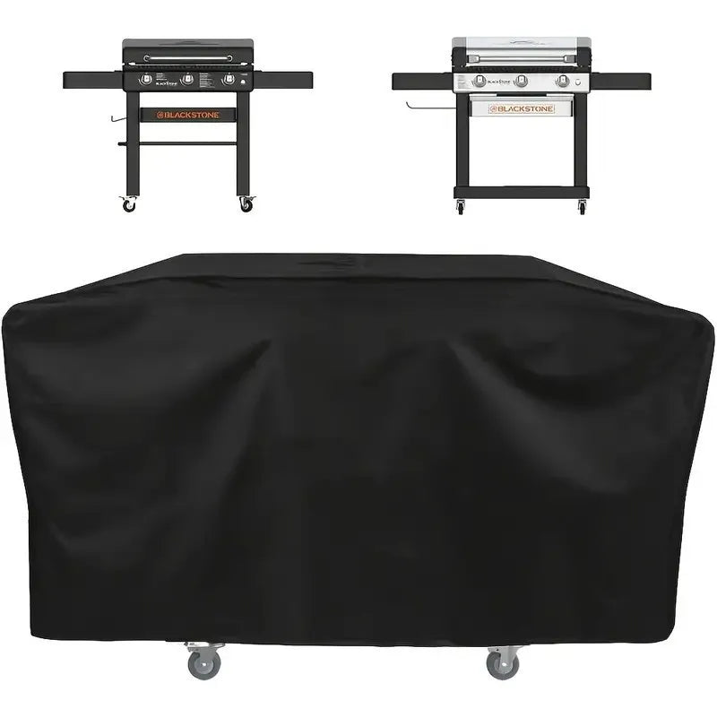 Weatherproof Polyester Grill Cover for Hooded Grills with Side Shelves