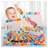 Wooden Lacing Beads Set for Kids with Animal, Fruit, Letter & Number Shapes