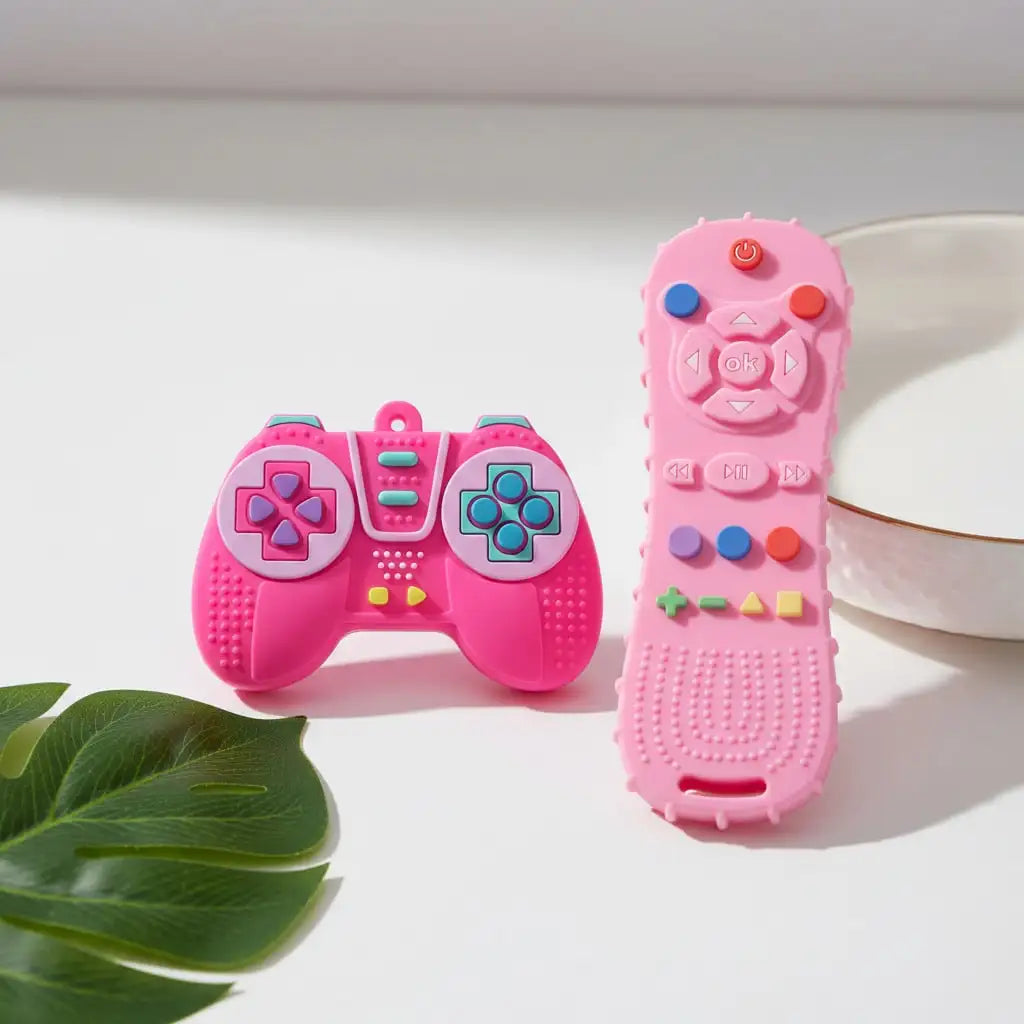 Baby Teething Toy Set – Sensory Silicone Remote Control