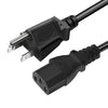 Standard 3-Pin Power Cord (5 ft) for Computers, Monitors & More