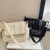 Y2K Transparent Ita Bag with DIY Badge Display Panel