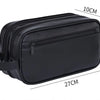 Premium PU Leather Double-Layer Toiletry Bag for Travel