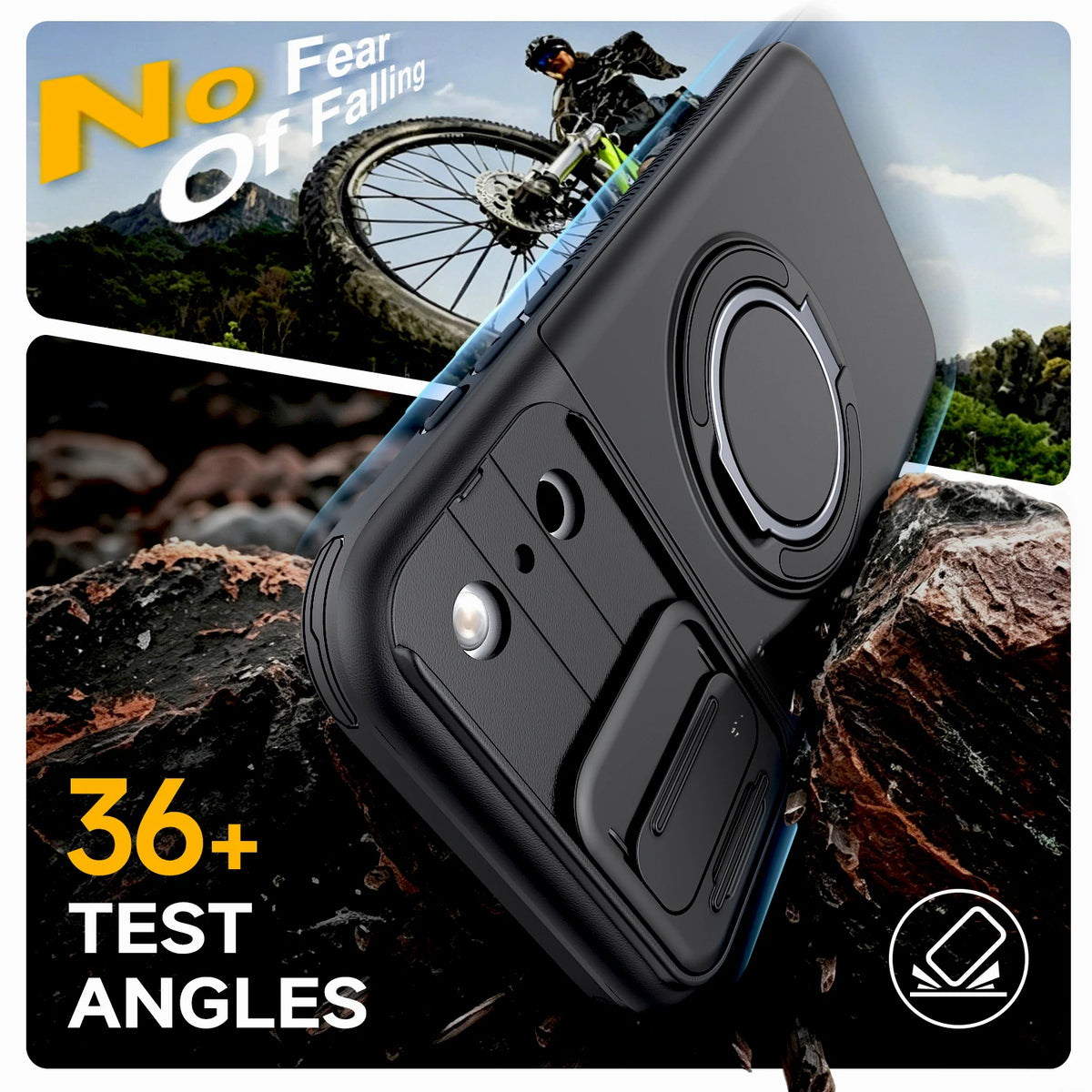 Premium Leather Wallet Case with Card Slots & Kickstand for iPhone