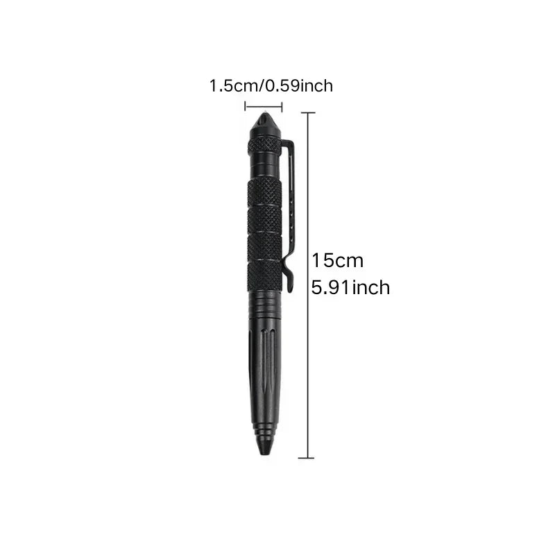 Multifunctional Tactical Pen with Glass Breaker and Tungsten Steel Tip