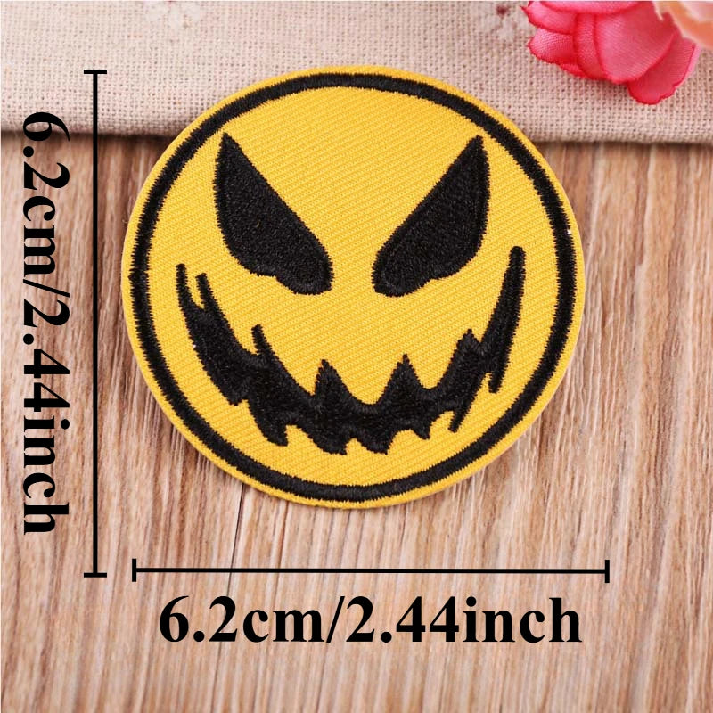 Funny Yellow Expression Embroidered Iron-On Patch