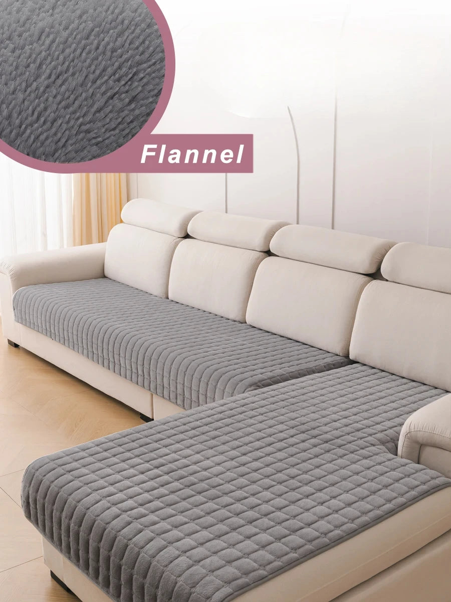 L-Shaped Corner Sofa Cover with Anti-Slip Backing