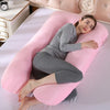 U-Shaped Full Body Pregnancy Pillow with Removable Velvet Cover