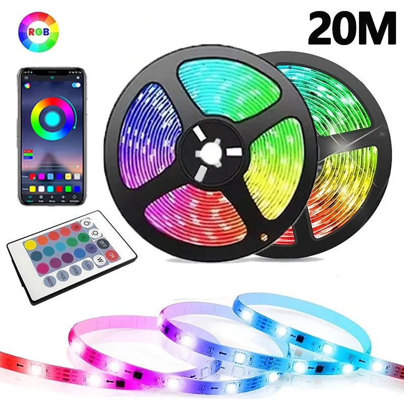 شريط إضاءة LED RGB يتم التحكم به عبر البلوتوث