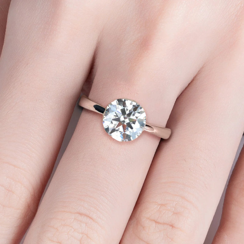 D-Color Moissanite Solitaire Engagement Ring