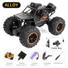 A black 1:18 RC off-road SUV with an HD FPV camera and accessories displayed on a white background.