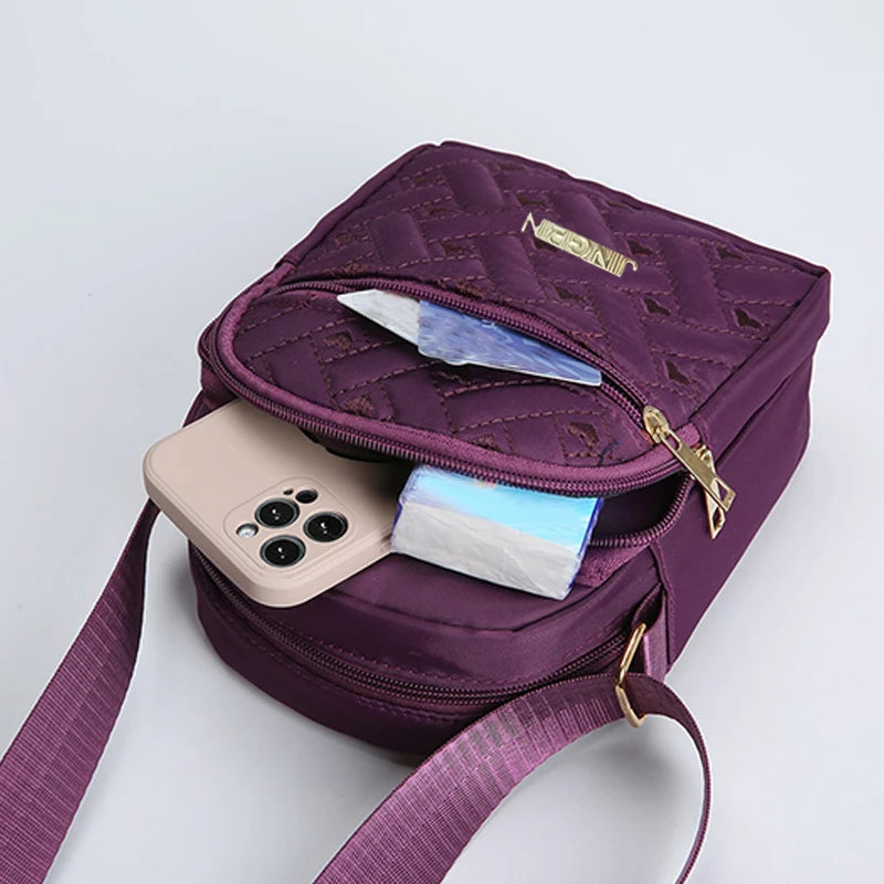 Quilted Nylon Crossbody Bag
