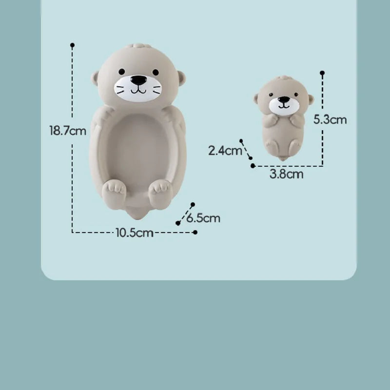 Glow-in-the-Dark Animal Bath Toy Set with Floating Net
