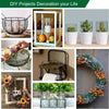 DIY projects featuring decorative hexagonal garden fencing netting and various floral arrangements