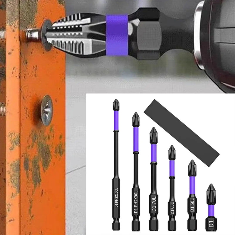 Magnetic Screwdriver Bit Set - 6 Piece Precision Extractor