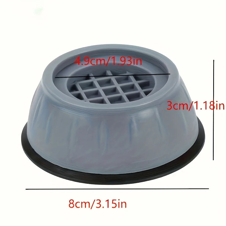 Anti-Slip Leveling Feet for Washing Machines and Refrigerators (4-Pack)