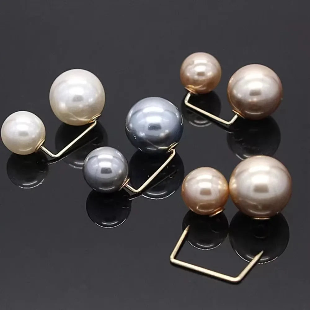 Pearl Brooch Pin Set – Versatile Double-Head Clips for Style and Function
