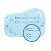 Light blue 2-in-1 Montessori musical xylophone piano for toddlers with various sized bars