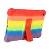 Orange silicone protective case with a kickstand for an iPad Mini
